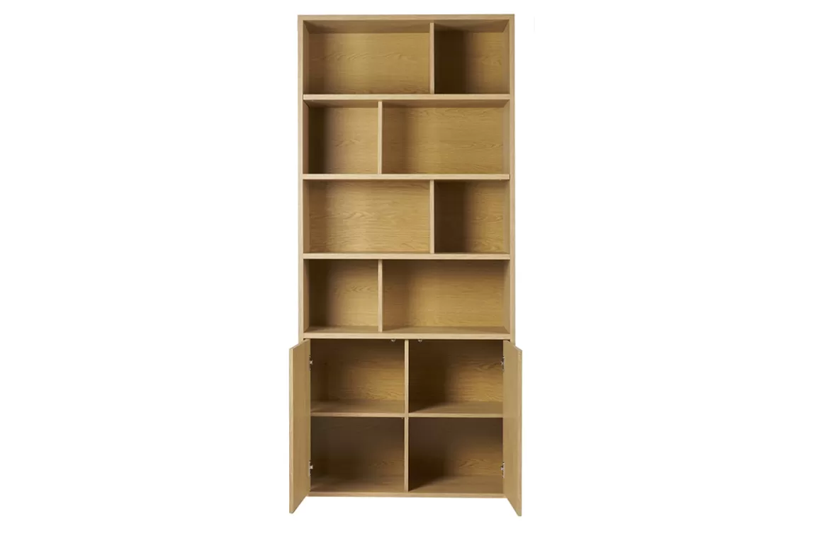 Miliboo Bücherregal mit hellem Eichenholzfinish B92 cm NAGANO