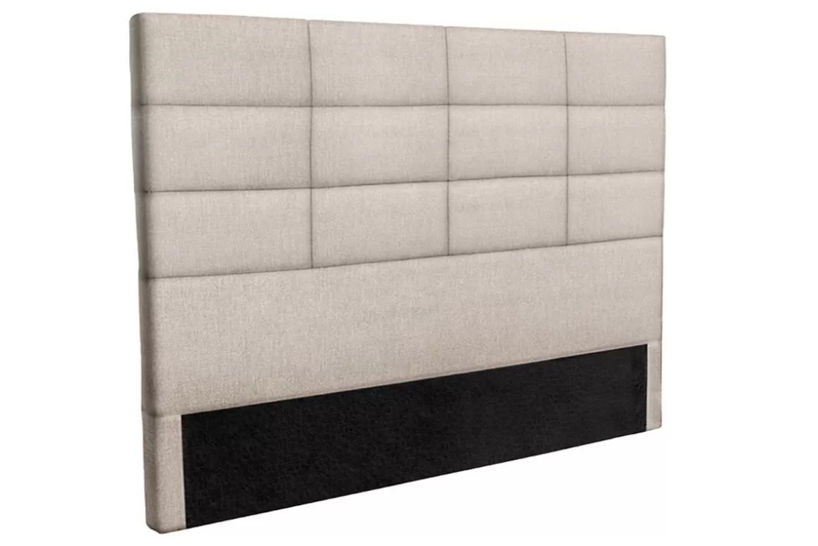 Miliboo Bettkopfteil modern aus beige-naturfarbenem Stoff 160 cm ANATOLE