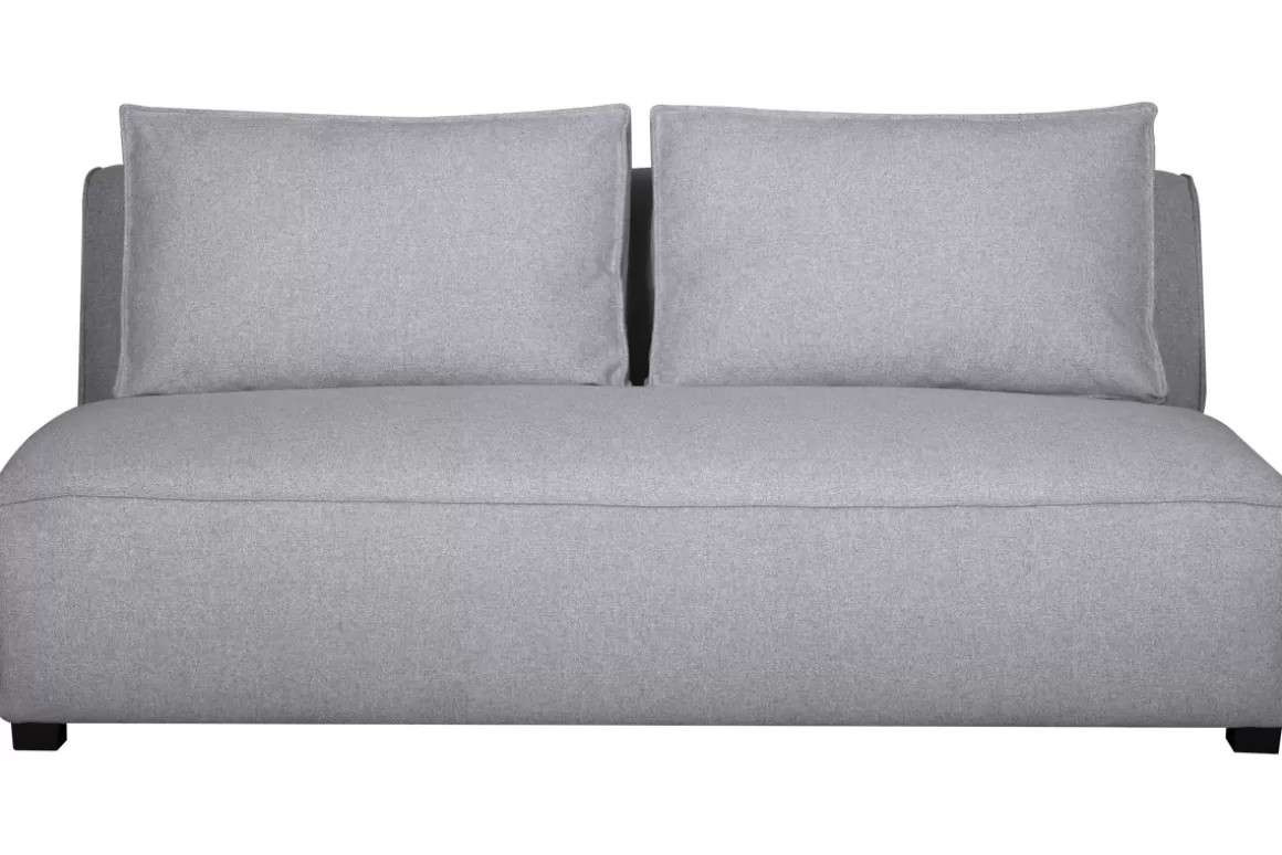 Miliboo Design-Doppelsofa aus hellgrauem Stoff PLURIEL