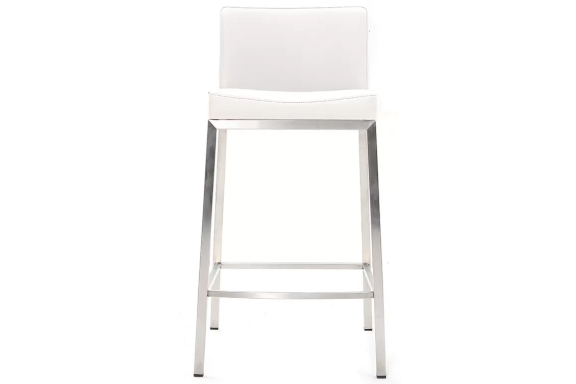 Miliboo Design-Hocker 66 cm Weiß 2er-Set EPSILON