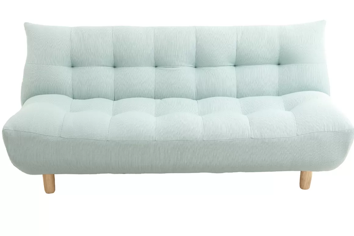 Miliboo Design-Schlafsofa skandinavisch Grün und Eiche YUMI