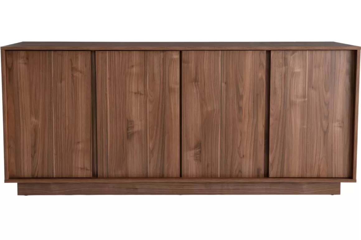 Miliboo Design-Sideboard glänzend Walnussoptik L180 cm COMO