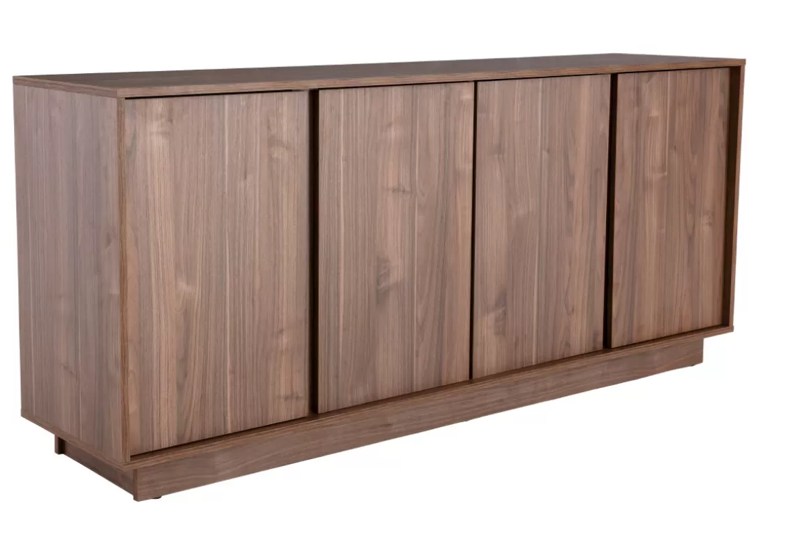 Miliboo Design-Sideboard glänzend Walnussoptik L180 cm COMO