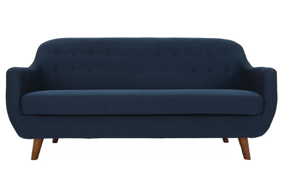 Miliboo Design-Sofa 3 Plätze Blau YNOK