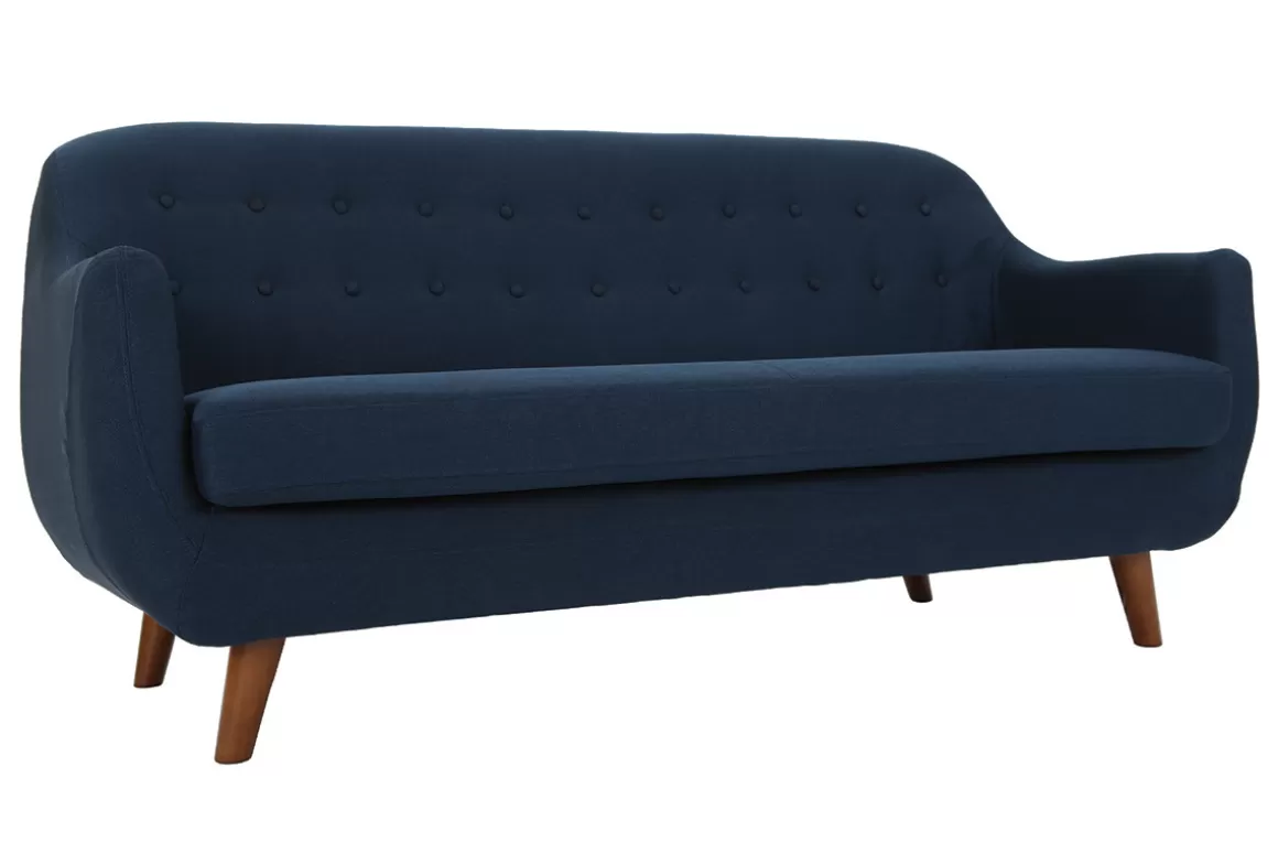 Miliboo Design-Sofa 3 Plätze Blau YNOK