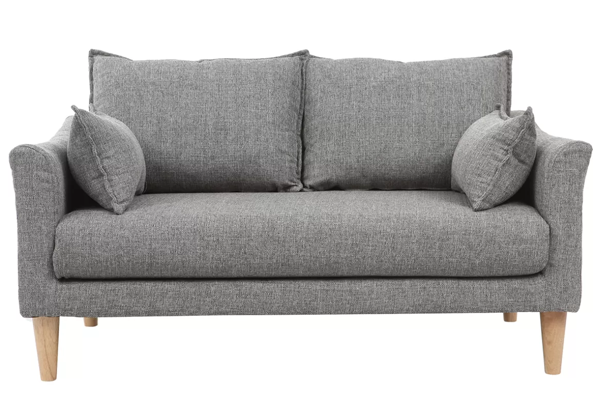 Miliboo Design-Sofa 2 Plätze Grau KATE