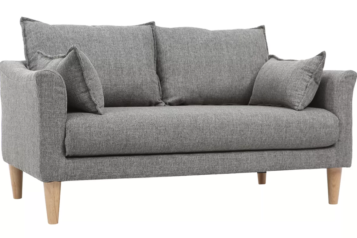 Miliboo Design-Sofa 2 Plätze Grau KATE