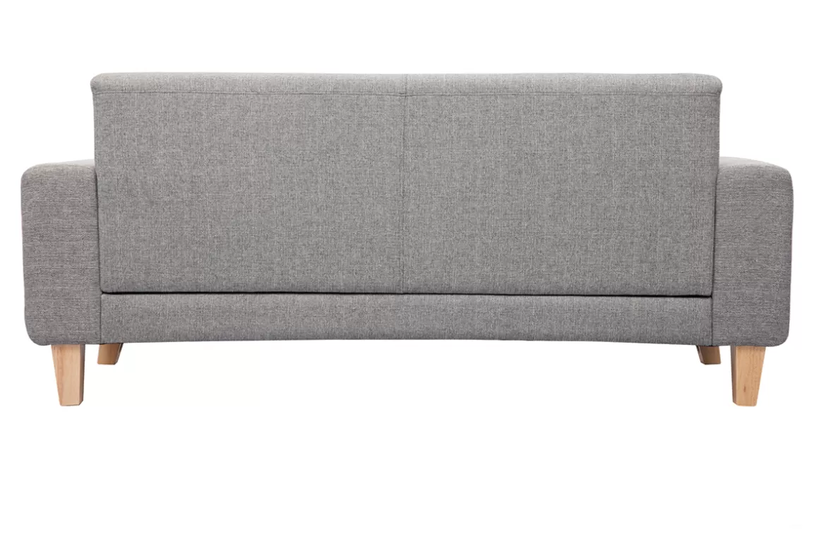 Miliboo Design-Sofa 3 Plätze Hellgrau Holzbeine FJORD