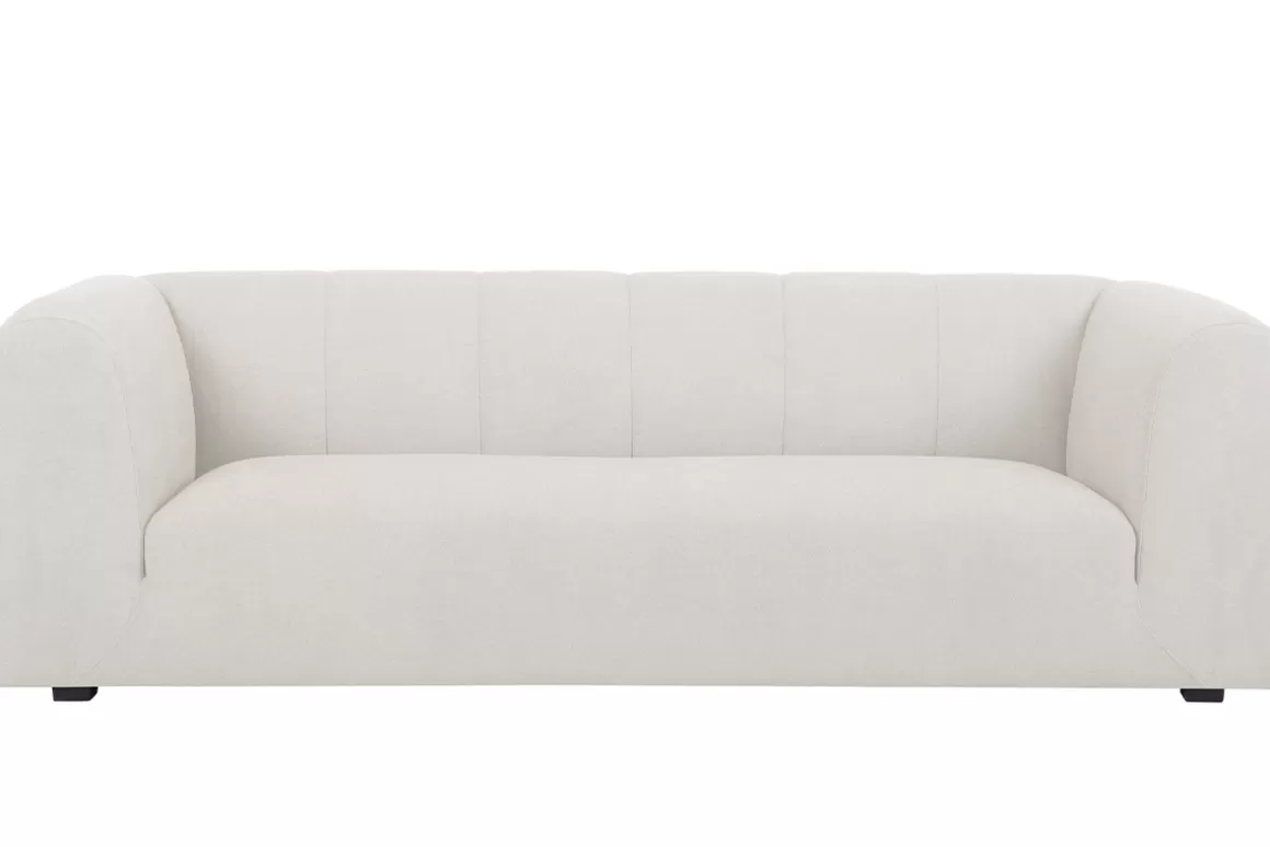 Miliboo Design-Sofa aus hellbeigem Stoff 4-Sitzer OLIVEIRO