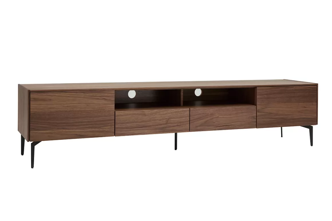 Miliboo Design-TV-Möbel mit Walnussfurnier L200 cm BLISS