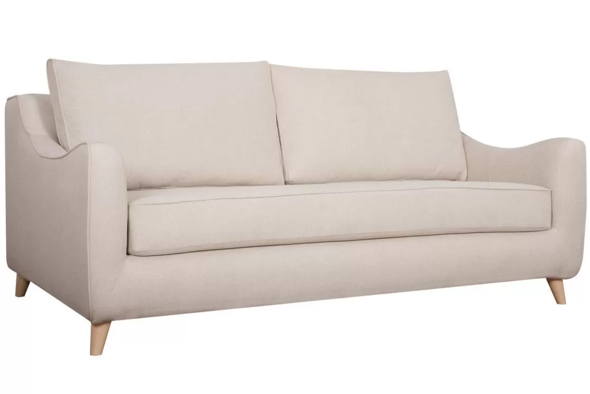 Miliboo Dreisitzer-Schlafsofa skandinavisch beige VENDOME