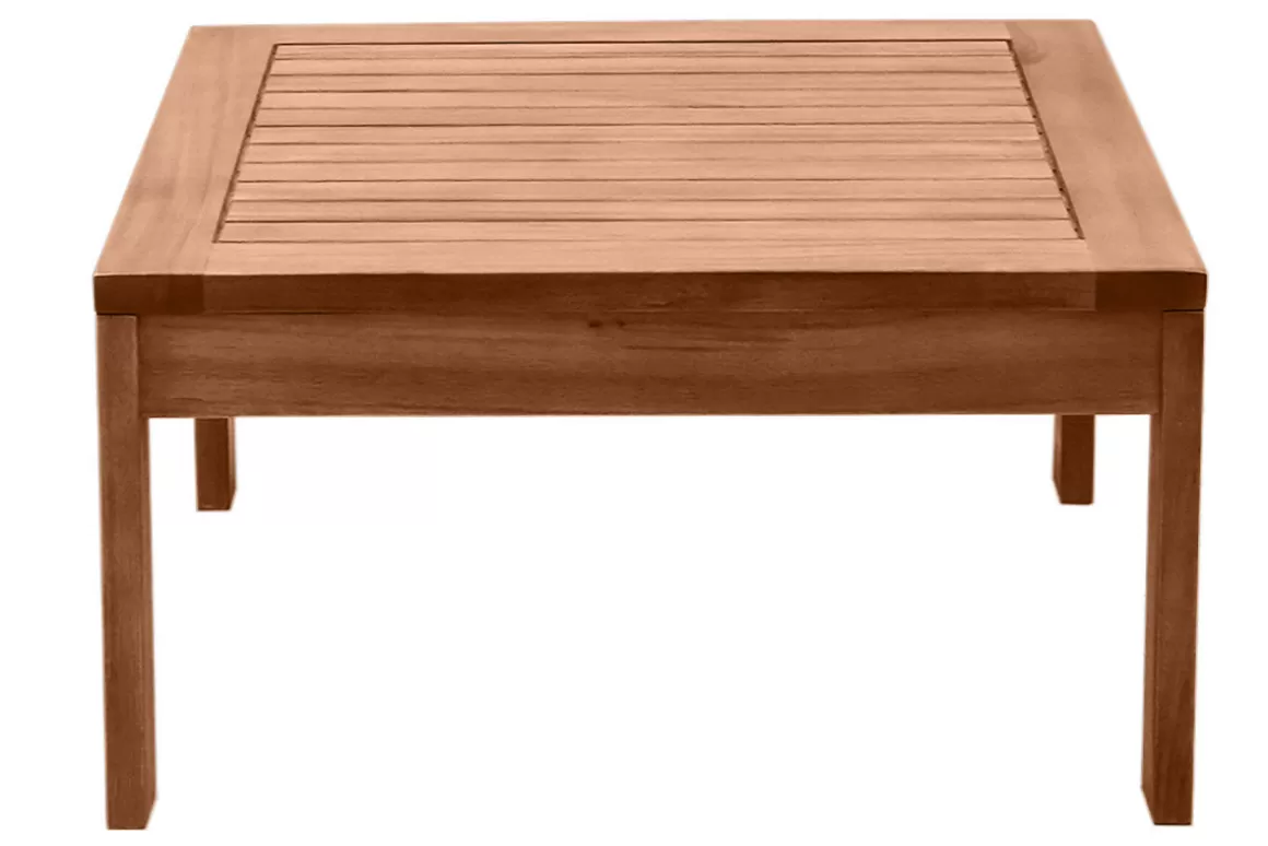 Miliboo Quadratischer Garten-Couchtisch aus Massivholz B60 cm SALVADOR