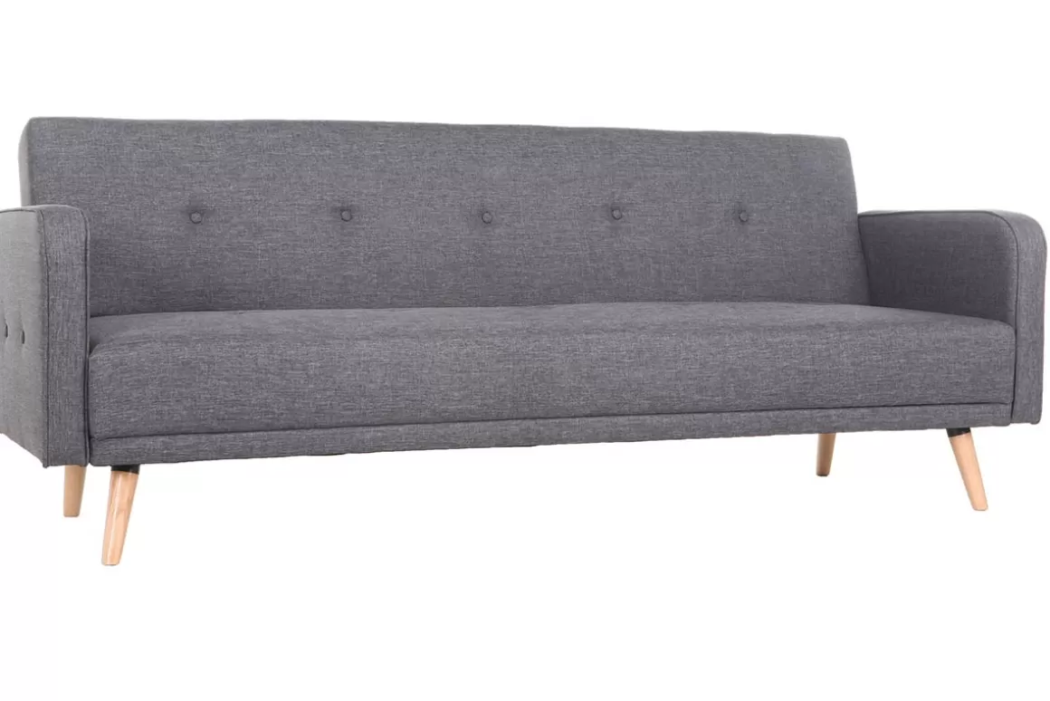 Miliboo Schlafsofa 3 Plätze skandinavisches Design Dunkelgrau ULLA