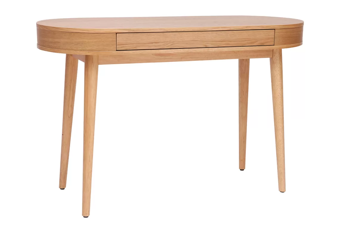 Miliboo Schreibtisch mit Schublade aus hellem Holz B120 cm JUDITH