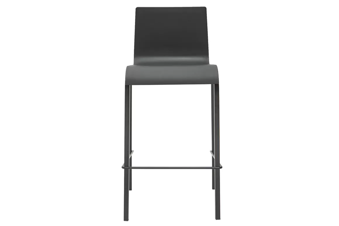 Miliboo Schwarze stapelbare Designer-Barhocker H65 cm (2er-Satz) KUPA