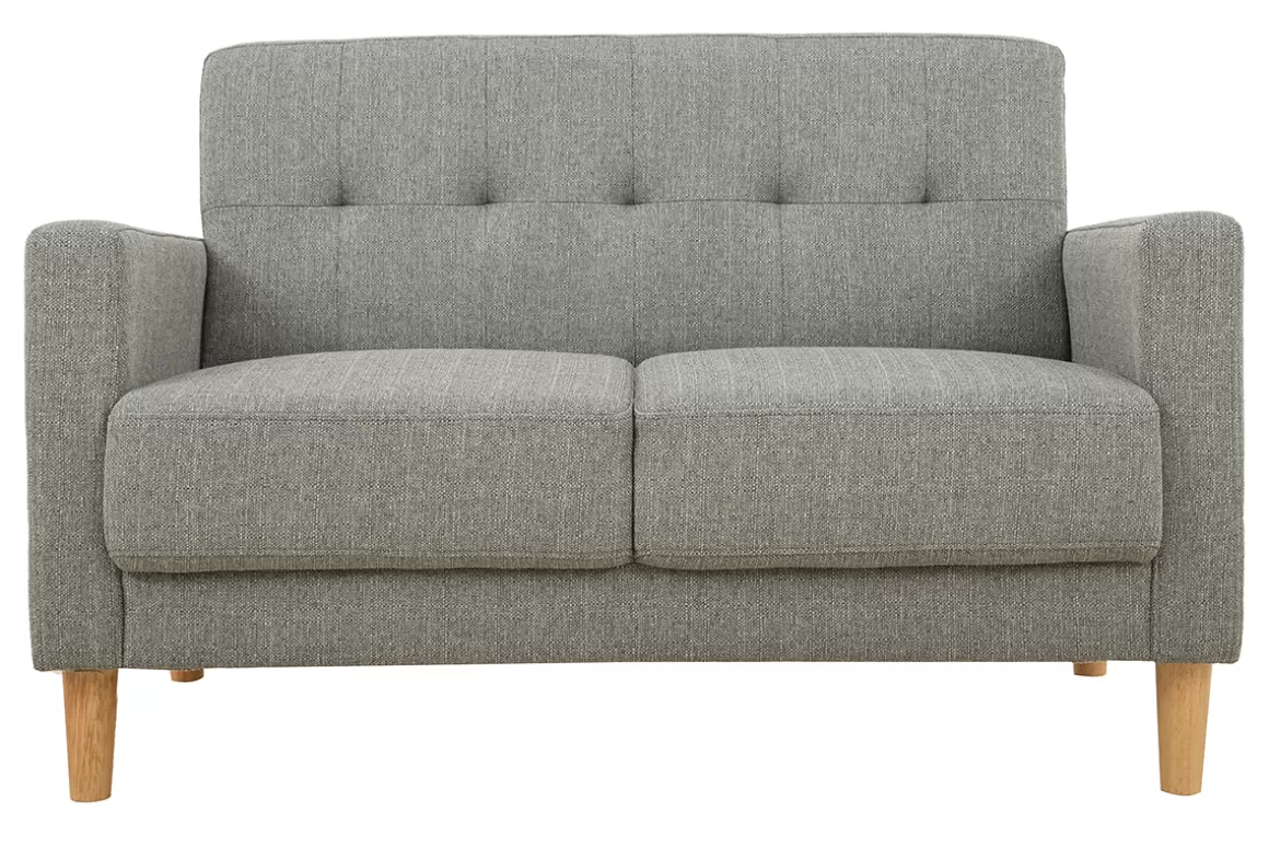 Miliboo 2-Sitzer Sofa aus grauem Stoff MOON