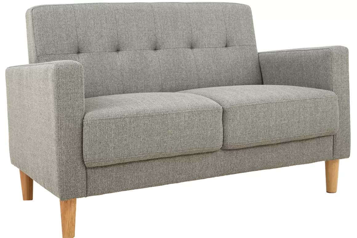 Miliboo 2-Sitzer Sofa aus grauem Stoff MOON