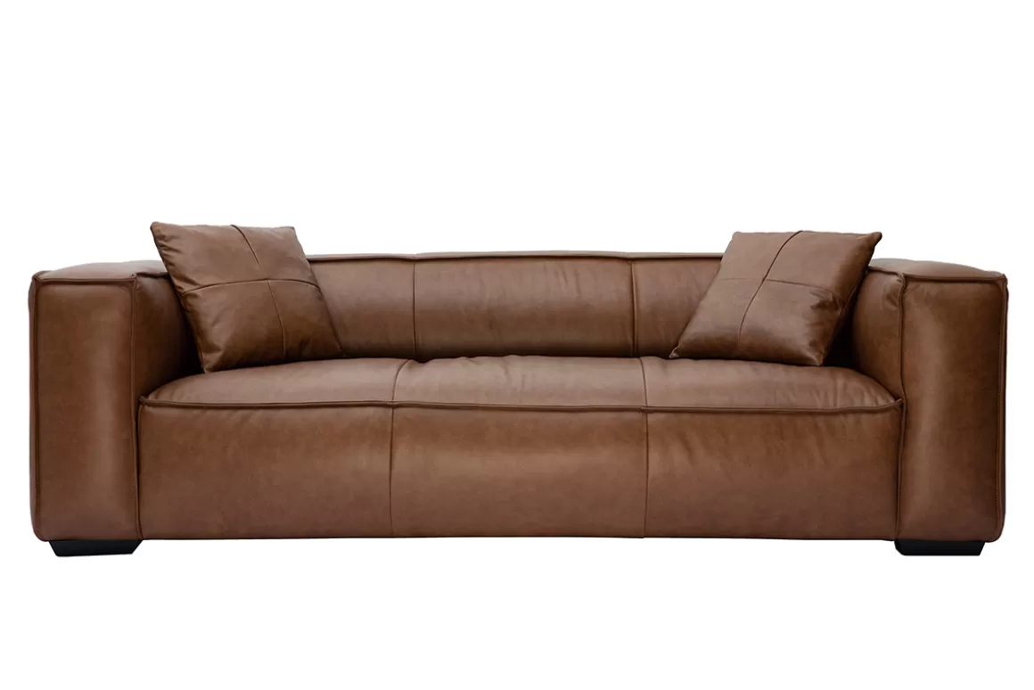 Miliboo Sofa aus Büffelleder 3-Sitzer COBAIN