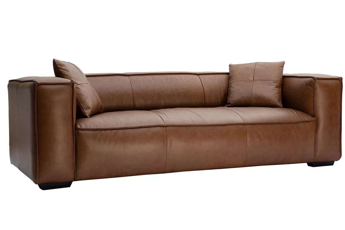 Miliboo Sofa aus Büffelleder 3-Sitzer COBAIN