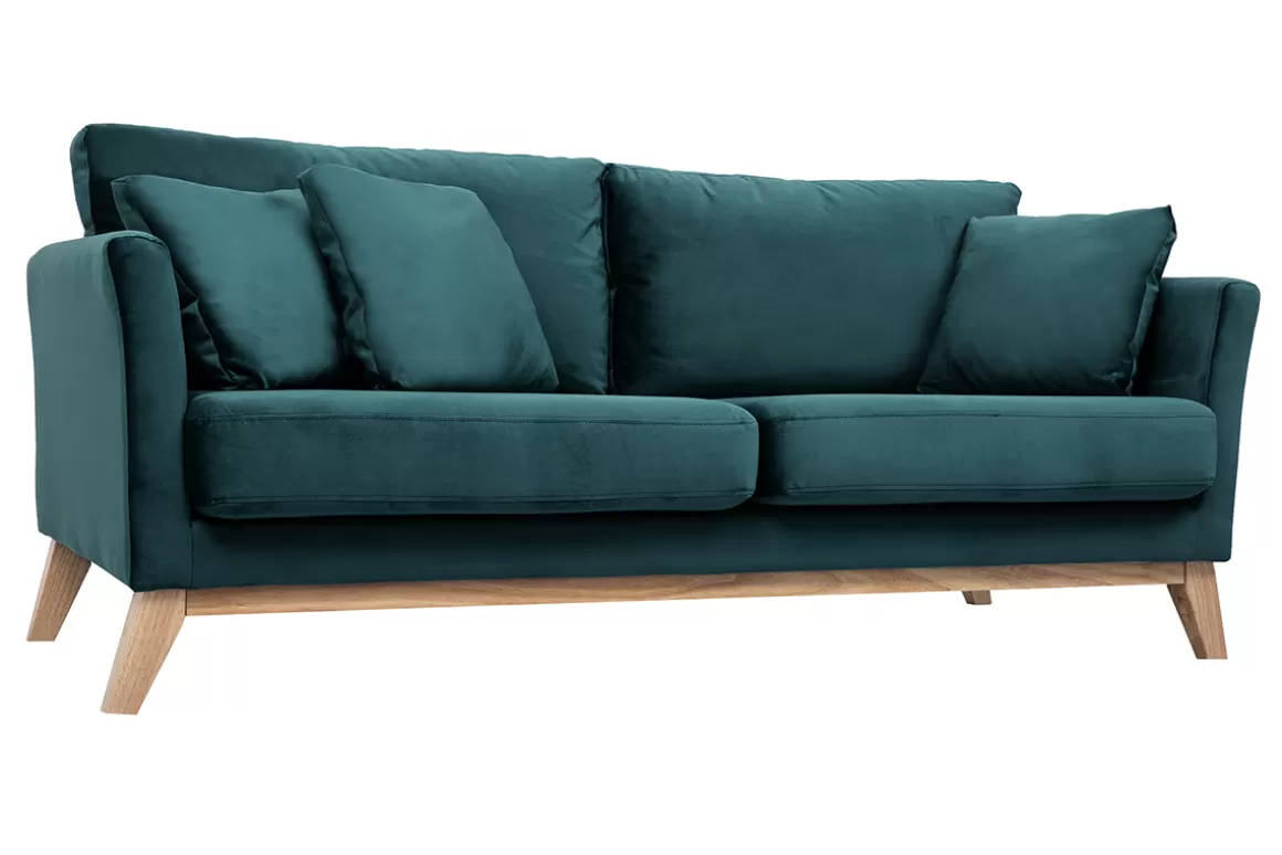 Miliboo Sofa skandinavisch 3 Plätze Bezug abnhembar Rosa OSLO