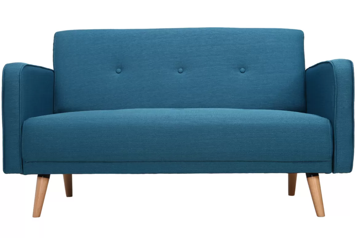 Miliboo Sofa skandinavisch 2 Plätze Blau ULLA