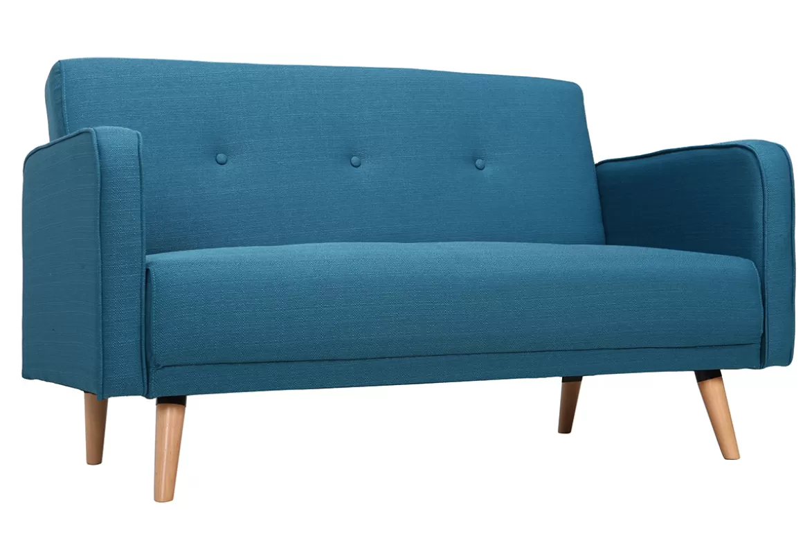 Miliboo Sofa skandinavisch 2 Plätze Blau ULLA