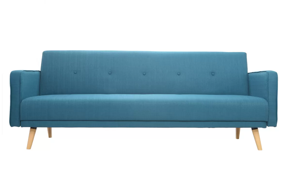 Miliboo Sofa verstellbar 3 Plätze skandinavisches Design Blaugrün ULLA