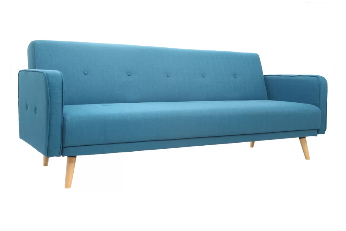 Miliboo Sofa verstellbar 3 Plätze skandinavisches Design Blaugrün ULLA